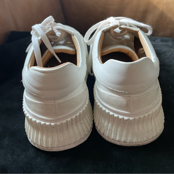 Jil Sander platform leather flatform white sneakers size 39 luxe designer - Picture 9 of 13